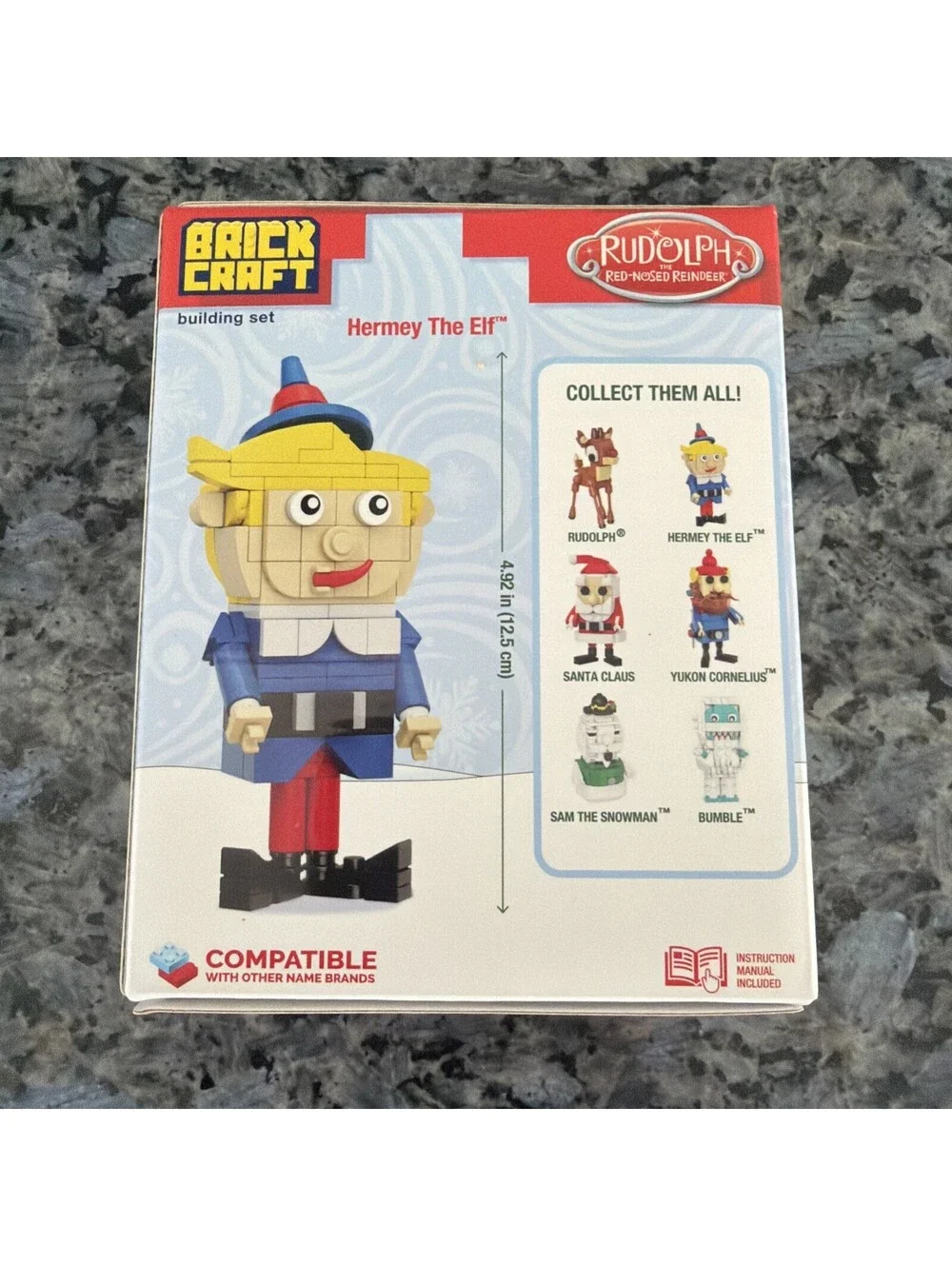 BRICKCRAFT Rudolph The Red-Nosed Reindeer HERMEY THE ELF Figure Building Set